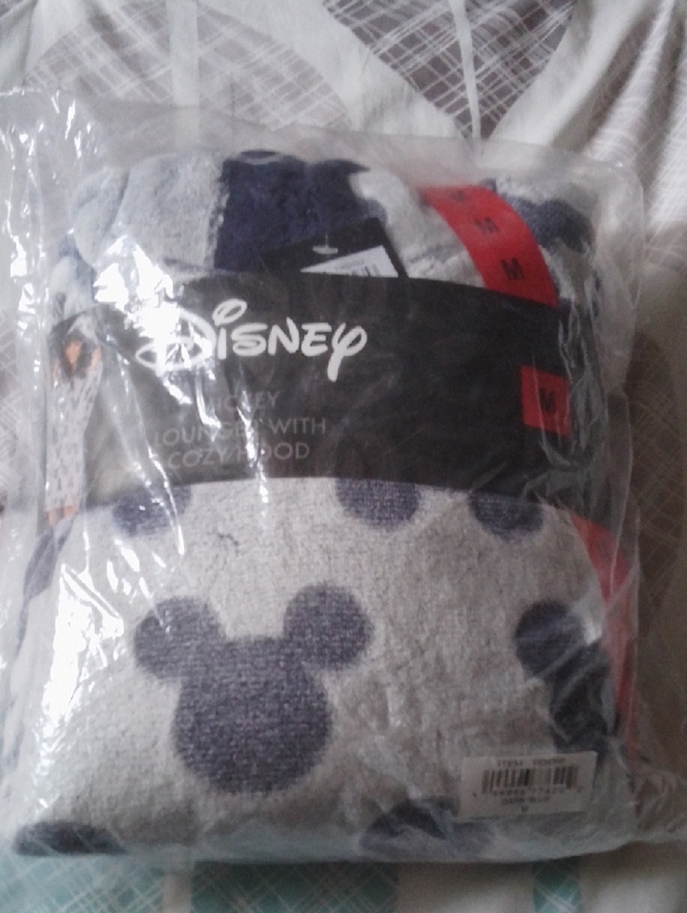 Disney Navy and Gray Mickey Mouse Plush Pajama Set